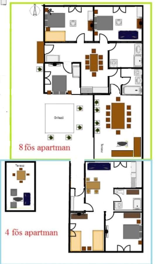 Kurucz Vendeghaz Hajduszoboszlo Apartment Екстериор снимка